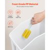 VEVOR Rice Storage Container, 4.5Gallon/20L x2 Capacity Large Dog Food Dispenser Bin, Kitchen Ingredient Grain Cereal Flour Bin, Pet food Containers with Wheels, 2 Measuring Cups, Airtight Lid, 2 Pack