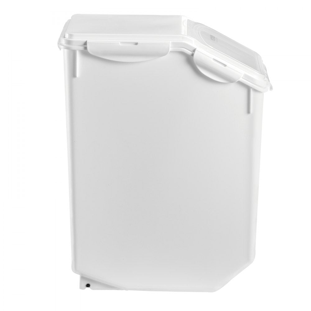 VEVOR Rice Storage Container, 4.5Gallon/20L x2 Capacity Large Dog Food Dispenser Bin, Kitchen Ingredient Grain Cereal Flour Bin, Pet food Containers with Wheels, 2 Measuring Cups, Airtight Lid, 2 Pack