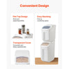 VEVOR Rice Storage Container, 3.5Gal/15Lx2 + 4.5Gal/20Lx2 Large Dog Food Dispenser Bin, Kitchen Ingredient Grain Cereal Bin, Pet food Containers with Wheels, 4 Measuring Cups, Airtight Lid, 4 Pack