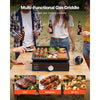 VEVOR Commercial Griddle, 16.9" Heavy Duty Manual Flat Top Griddle, Countertop Gas Grill with Non-Stick Cooking Plate, Steel Natural Gas Griddle, 2-Burners Restaurant Portable Grill -  22,000 BTU