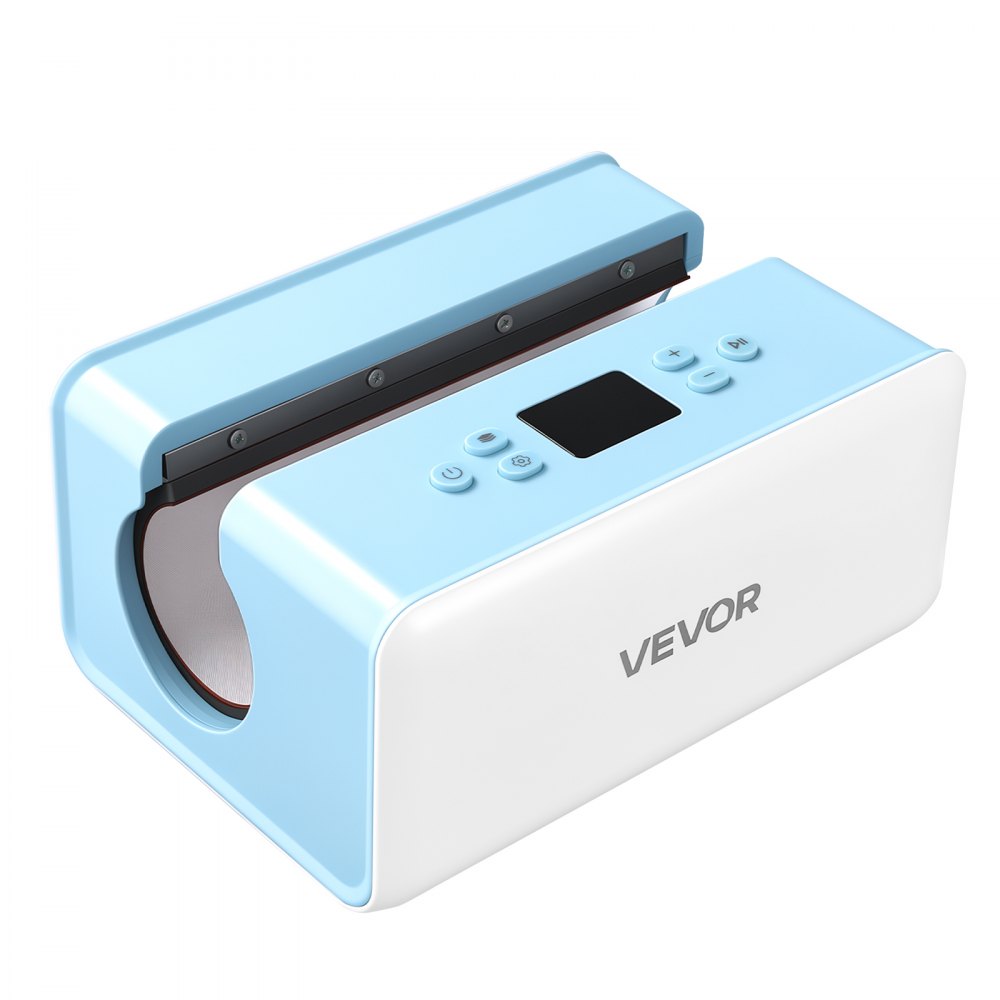 VEVOR Auto Tumbler Heat Press Machine 176 lbs Mug Heat Press White & Blue, for 11/20/30 oz Sublimation Tumblers, Cups, Glasses, Mugs, Fast Even Heating, Temp & Time Setting, 3 Preset Modes, Low-Noise