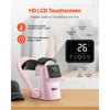 VEVOR Auto Hat Heat Press Machine, with 2pcs Interchangeable Platens, Automatic Open and Release, Touchscreen for Precise Time and Temperature Control, Heat Transfer Printing for Caps, Hats, Pink