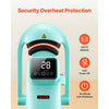 VEVOR Auto Hat Heat Press Machine, with 2pcs Interchangeable Platens, Automatic Open and Release, Touchscreen for Precise Time and Temperature Control, Heat Transfer Printing for Caps, Hats, Green
