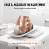VEVOR Baby Scale, Smart Bluetooth Infant Weight Scale, 2-in-1 Digital Baby Scale for Weighing with Detachable Tray, Hold & Tare Function, 5 Units for Toddler, Pet, 66LBS Capacity (3 x Battery Include)