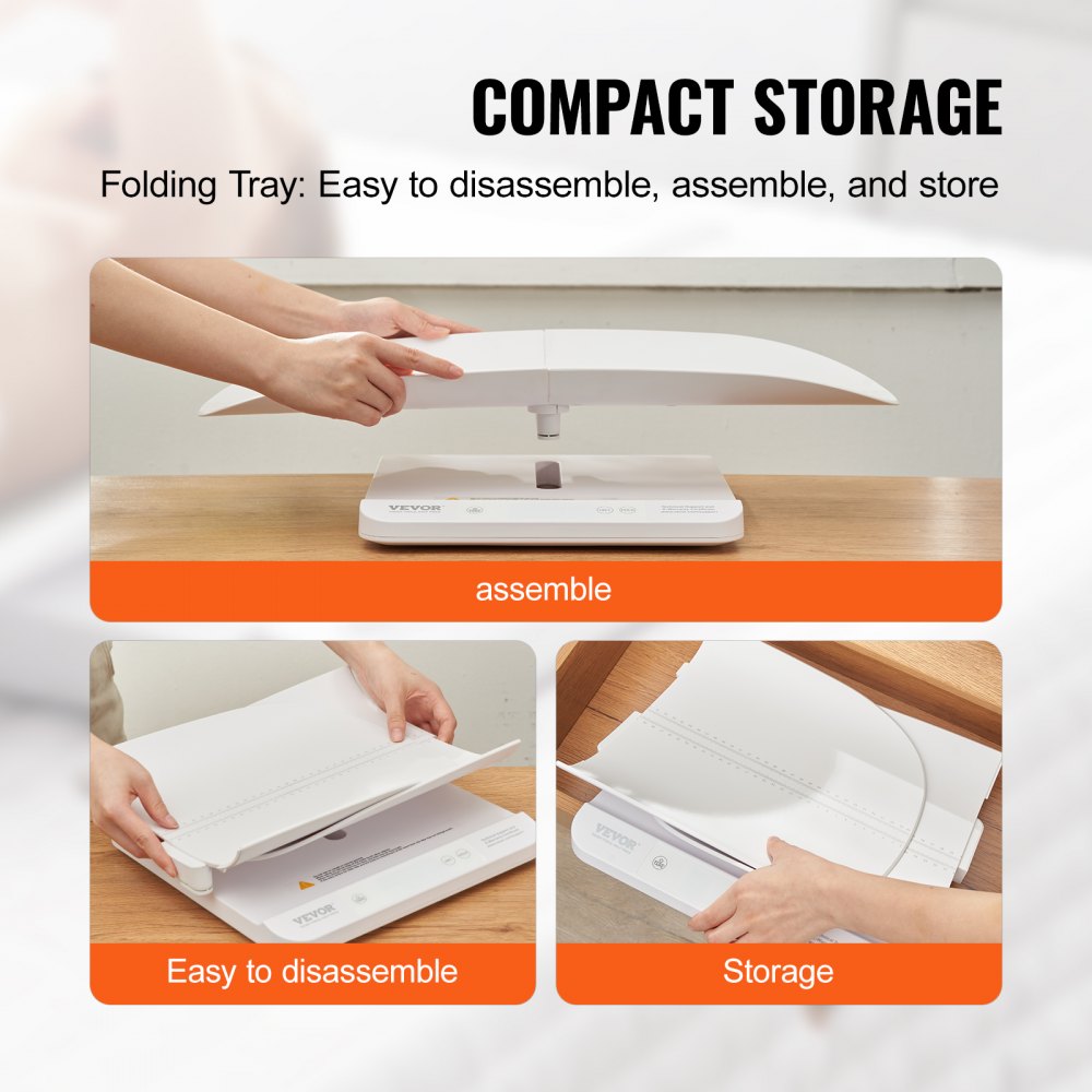VEVOR Baby Scale, Smart Bluetooth Infant Weight Scale, 2-in-1 Digital Baby Scale for Weighing with Detachable Tray, Hold & Tare Function, 5 Units for Toddler, Pet, 66LBS Capacity (3 x Battery Include)
