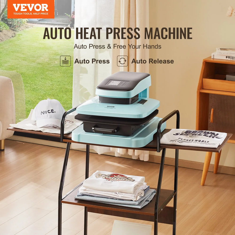 VEVOR auto heat press machine with auto press and auto release (lifestyle)
