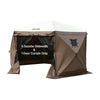 VEVOR Canopy Sidewalls, 5.67 x 4.85 ft, Canopy Tent Walls with Waterproof and Sunlight Protection, 1 Zippered Door & 2 Windows Design for Outdoor Event Tents, Vendor Booths (6 Sidewalls Only, Brown)