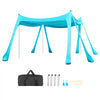 VEVOR Beach Tent Sun Shelter, UPF50+ Sun Protection, 6.6 ft Tall, 10 x 10 ft, Easy Pop Up Beach Canopy with Sandbags, Stability Poles, Sand Shovels, Portable Shade for Family, Camping, Fishing, Green