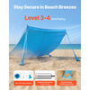 VEVOR Beach Tent Sun Shelter, UPF50+ Sun Protection, 6.6 ft Tall, 11 x 11 ft, Easy Pop Up Beach Canopy with Sandbags, Stability Poles, Sand Shovels, Portable Shade for Family Outings, Camping, Fishing