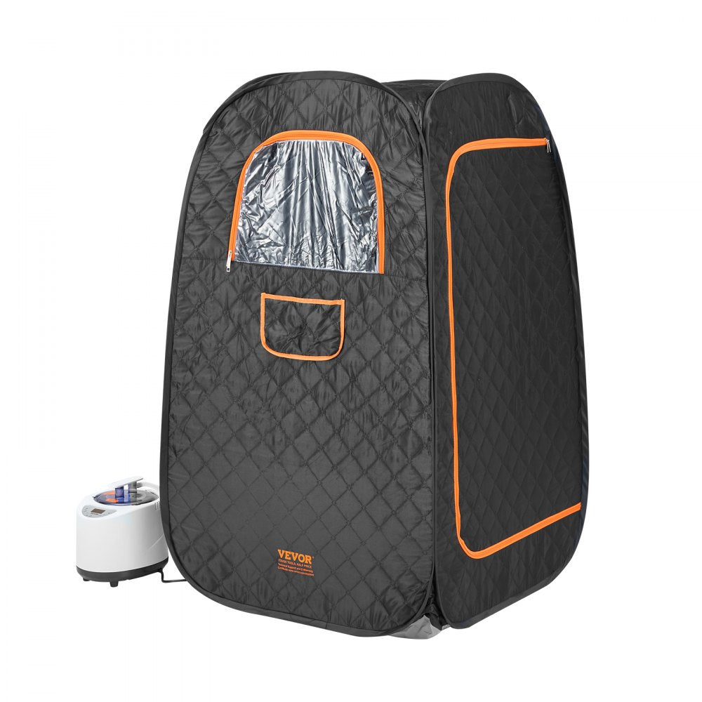 VEVOR Compact Portable Steam Sauna Tent, 1200 Watt Sauna Blanket with Chair & Storage Bag, Home Therapeutic Sauna Tent for Detox Relaxation, Time & Temperature Remote Control Personal Sauna for Home