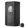 VEVOR Upgraded Portable Steam Sauna for Home, 1 Person Full Body Home Spa Tent with Steamer & 1 Foldable Chairs & Remote & Essential Oil Box,Heavy-Duty Stainless Steel Sauna Box, (Black,Pentagon)