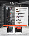 VEVOR 4 Gun Safe, Long Gun Cabinet for Rifles and Pistols, Quick Access Rifle Safe with 3 Ammo Slots and 2 Adjustable Racks, Large Digital Cabinet with Key and Password Lock