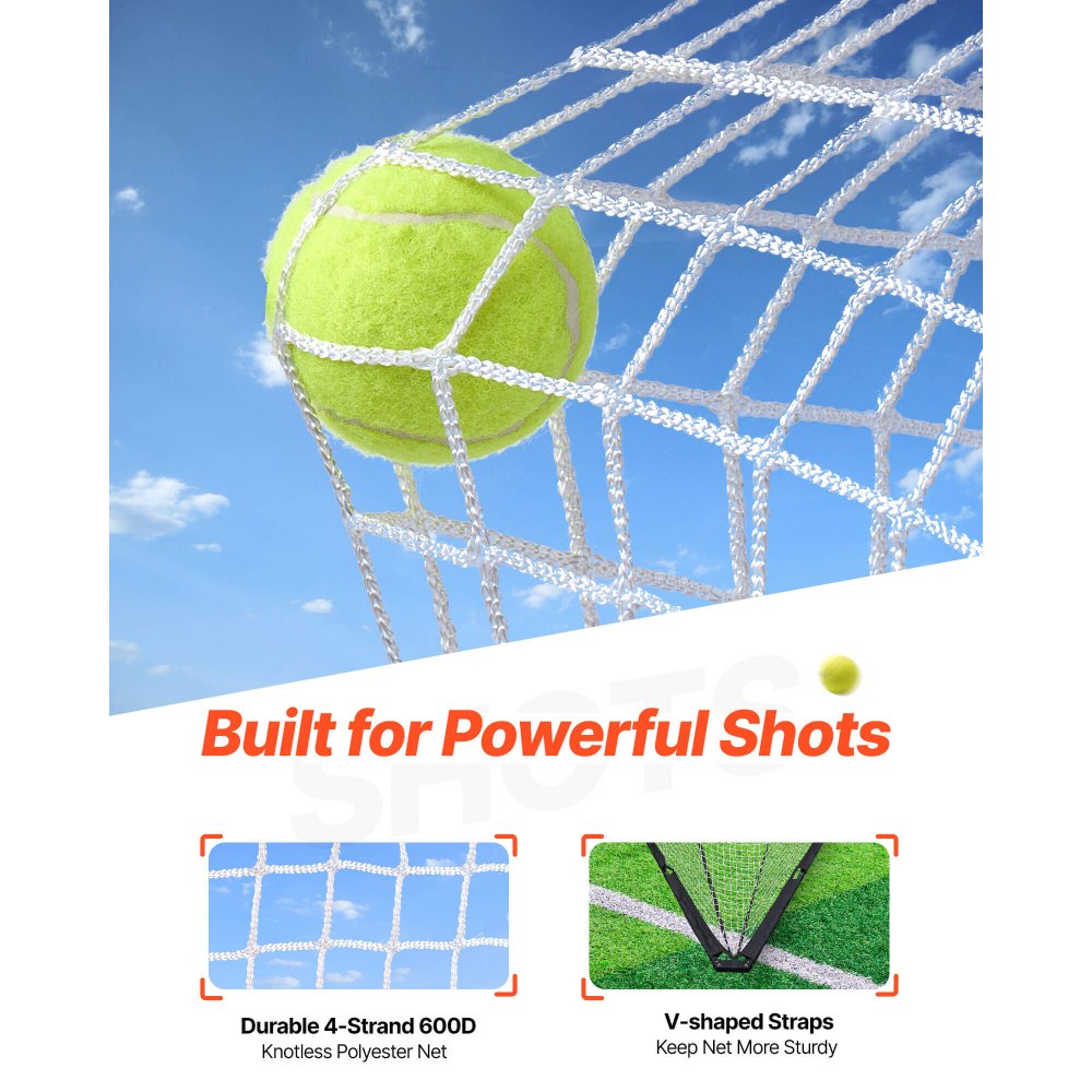 VEVOR Lacrosse Goal, 6' x 6' Lacrosse Net, Portable Lacrosse Goal with Carry Bag, Fiberglass Rod Backyard Lacrosse Training Equipment, Easy Setup Collegiate Goal, Perfect for Youth Adult Training
