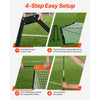 VEVOR Lacrosse Goal, 6' x 6' Lacrosse Net, Portable Lacrosse Goal with Carry Bag, Fiberglass Rod Backyard Lacrosse Training Equipment, Easy Setup Collegiate Goal, Perfect for Youth Adult Training