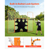VEVOR 3-IN-1 Lacrosse Goal, 12x9 ft Lacrosse Net with Backstop and Target, Quick & Easy Setup Backyard Rebounder Equipment, Steel Frame Training Nets, Suitable for Youth Adult Training, Orange