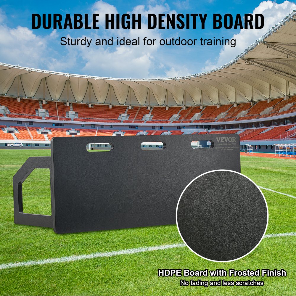 VEVOR Soccer Rebounder Board, 40"X16" Portable Soccer Wall with 2 Angles Rebound, Foldable HDPE Kickback Rebound Board, Soccer Training Equipment for Kids and Adults, Passing & Shooting Practice
