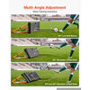 VEVOR Soccer Rebounder Board, 37.4 x 9.8 in Dual-Sided Soccer Rebound Wall, 4 Adjustable Angles, Portable Water-Fillable PE Kickback Trainer, Ground Stakes for Kids Adults, Passing & Shooting Practice