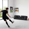 VEVOR Soccer Rebounder Board, 37.4 x 9.8 in Dual-Sided Soccer Rebound Wall, 4 Adjustable Angles, Portable Water-Fillable PE Kickback Trainer, Ground Stakes for Kids Adults, Passing & Shooting Practice