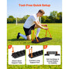 VEVOR Soccer Rebounder Board, 37.4 x 9.8 in Portable Soccer Rebound Wall, Dual Surface Sports Kick Back Trainer, 3 Adjustable Angles, Easy Setup Ball Practice Equipment for Passing & Reaction Skills