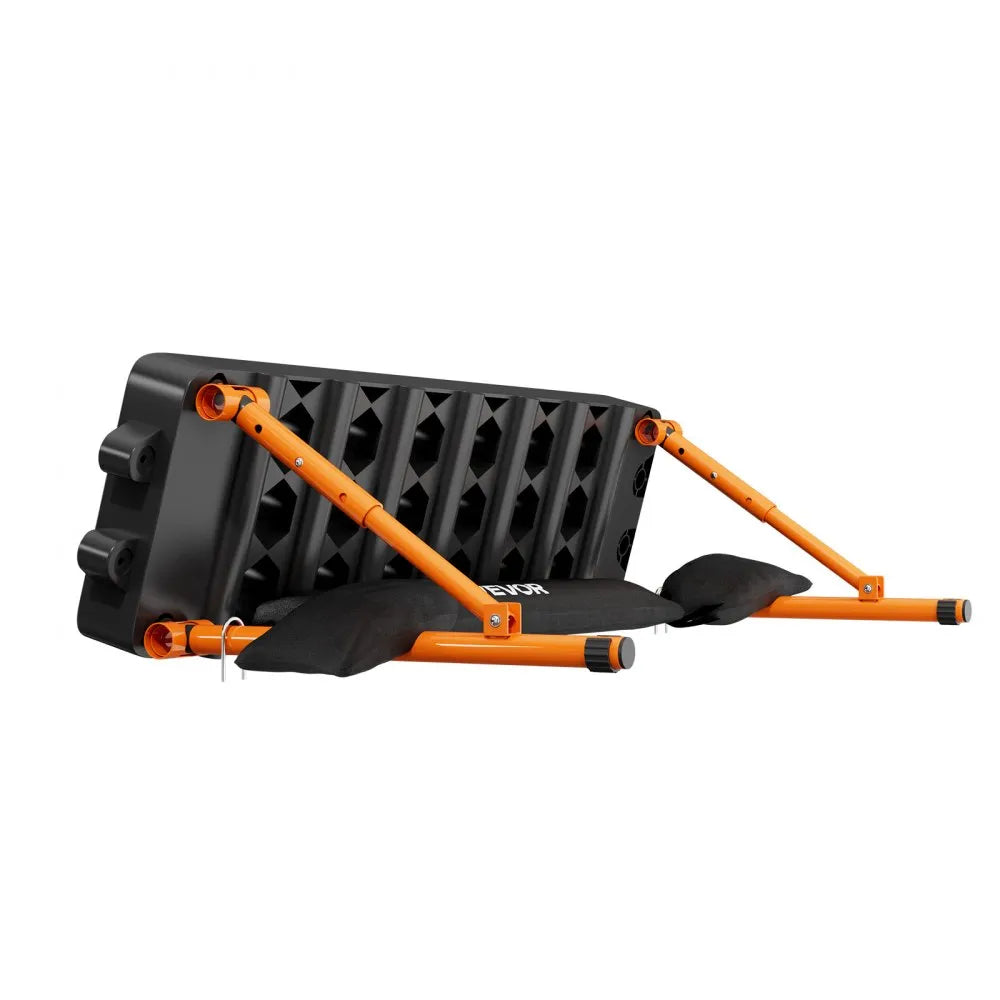 VEVOR Soccer Rebounder Board, 37.4 x 9.8 in Portable Soccer Rebound Wall, Dual Surface Sports Kick Back Trainer, 3 Adjustable Angles, Easy Setup Ball Practice Equipment for Passing & Reaction Skills