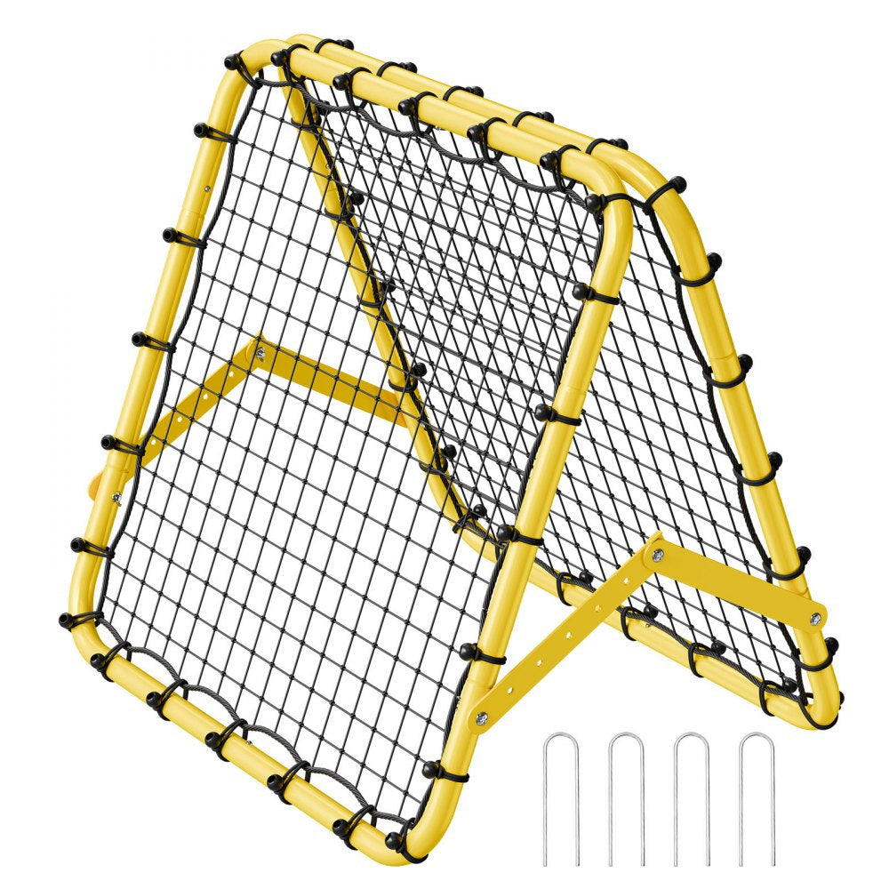 VEVOR Soccer Rebounder Rebound Net, 40"x35"x37" Portable Football Training Gifts, Fully Adjustable Angles Goal Net, Aids & Equipment for Kids Teens & All Ages, Easy Set Up & Perfect Storage