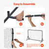 VEVOR Soccer Rebound Trainer, 6x4FT Iron Soccer Training Equipment, Sports Football Rebounder Wall, Double-Sided Rebounding Net, Easy Assembly, Perfect for Backyard Practicing, Solo Training, Passing