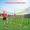 VEVOR Soccer Rebounder, Portable Soccer Trainer, 7x7FT Iron & Polyester Soccer Practice Equipment, Sports Football Rebounder Wall with Portable Bag, Perfect for Team Solo Training, Passing, Volley
