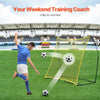 VEVOR Soccer Rebounder, Portable Soccer Trainer, 7x7FT Iron & Polyester Soccer Practice Equipment, Sports Football Rebounder Wall with Portable Bag, Perfect for Team Solo Training, Passing, Volley