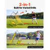 VEVOR Soccer Rebounder Net, 2-in-1 Soccer Goal Rebounder, Thickened Fiberglass Poles Iron Pipe for Team Solo Control, Passing Practice, Easy Setup Ball Training Equipment for Teens & Adults, 72" x 43"
