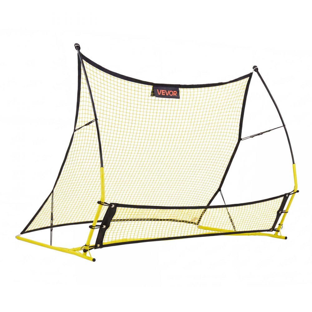 VEVOR Soccer Rebounder Net, 2-in-1 Soccer Goal Rebounder, Thickened Fiberglass Poles Iron Pipe for Team Solo Control, Passing Practice, Easy Setup Ball Training Equipment for Teens & Adults, 72" x 43"