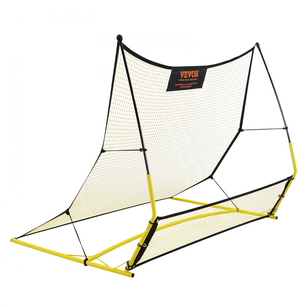 VEVOR Soccer Trainer, 2-IN-1 Portable Soccer Rebounder Net, 71"x40" Iron Soccer Practice Equipment, Sports Football Rebounder Wall with Portable Bag, Perfect for Team Solo Training, Passing, Volley