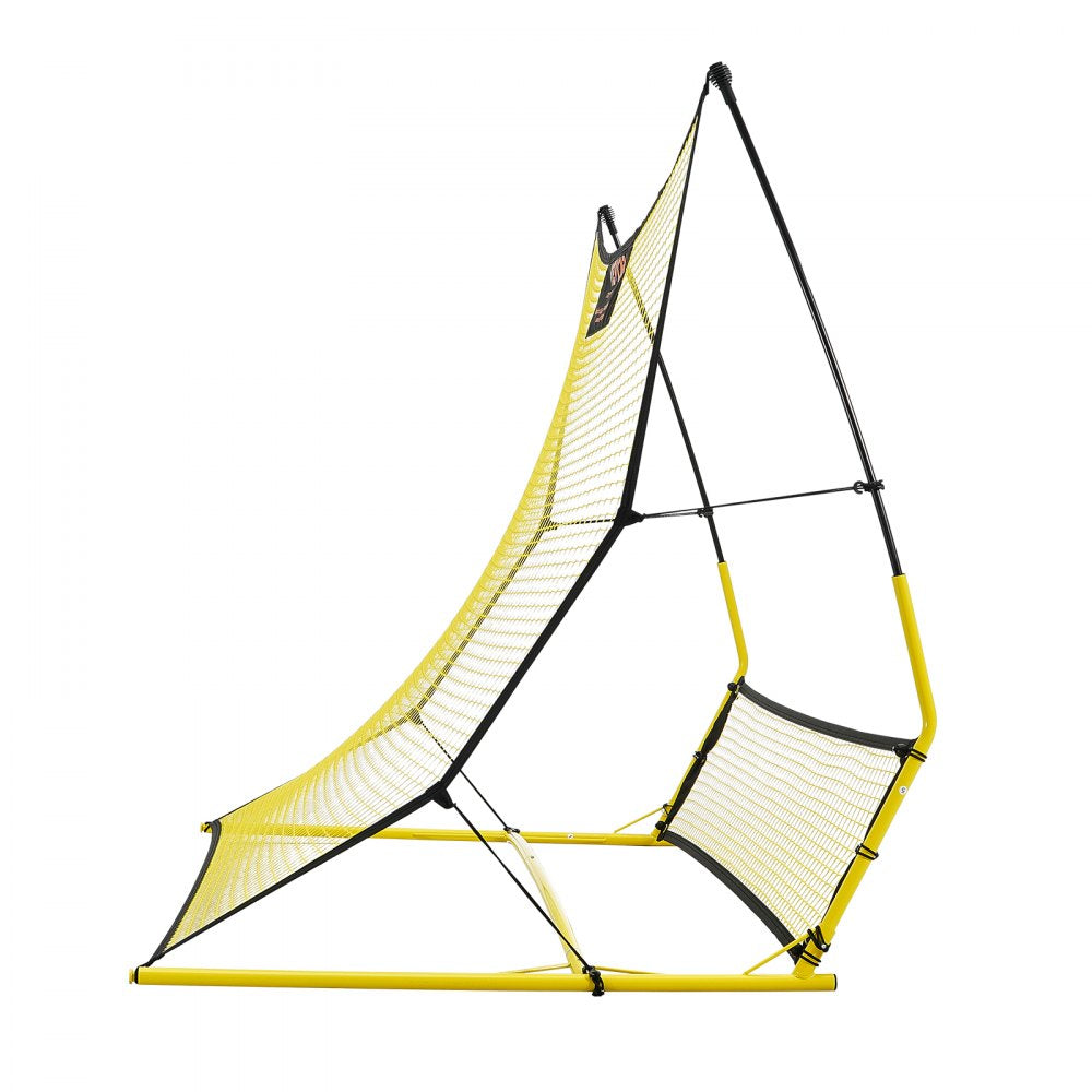 VEVOR Soccer Trainer, 2-IN-1 Portable Soccer Rebounder Net, 71"x40" Iron Soccer Practice Equipment, Sports Football Rebounder Wall with Portable Bag, Perfect for Team Solo Training, Passing, Volley