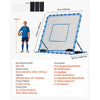 VEVOR Soccer Rebounder Net, Quick-Switch Angle Soccer Goal Rebounder for Control, Passing Practice, Heavy-Duty Iron Frame & PE Net, Easy Setup Ball Training Aids & Equipment for Teens&Adults,7 x 6 ft
