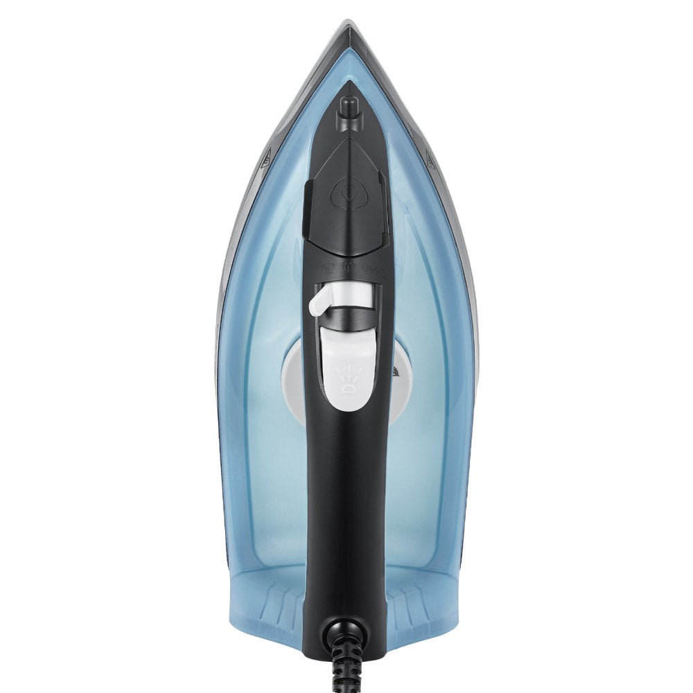 VEVOR Steam Iron, 1700W Iron for Clothes, Aluminum Alloy + PTFE Soleplate, Auto Shut-Off, Self-Cleaning, Four Temperature Settings, Quick Heating, Anti-Drip, Clothing Iron for Home Ironing Clothes