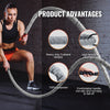 VEVOR Battle Rope, 1.5 Inch Diameter 30Ft Length Polyester Exercise Rope, Battle Exercise Equipment with Protect Sleeve & Anchor, Heavy Weighted Rope for Home Gym Workout Core Strength Training, Gray