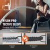 VEVOR Battle Rope, 1.5 Inch Diameter 30Ft Length Polyester Exercise Rope, Battle Exercise Equipment with Protect Sleeve & Anchor, Heavy Weighted Rope for Home Gym Workout Core Strength Training, Gray