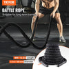 VEVOR Battle Rope, 1.5 Inch Diameter 40Ft Length Polyester Exercise Rope, Battle Exercise Equipment with Protective Sleeve & Anchor, Heavy Weighted Rope for Home Gym Workout Core Strength Training