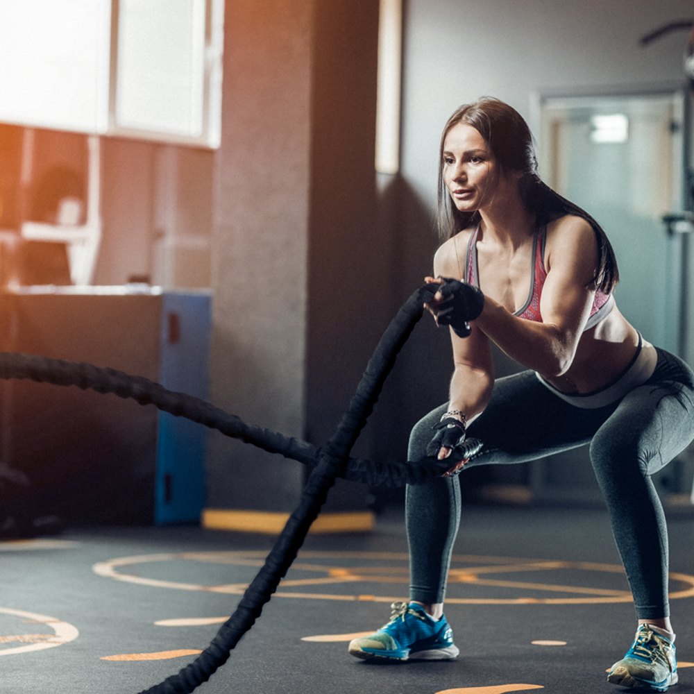 VEVOR Battle Rope, 1.5 Inch Diameter 40Ft Length Polyester Exercise Rope, Battle Exercise Equipment with Protective Sleeve & Anchor, Heavy Weighted Rope for Home Gym Workout Core Strength Training