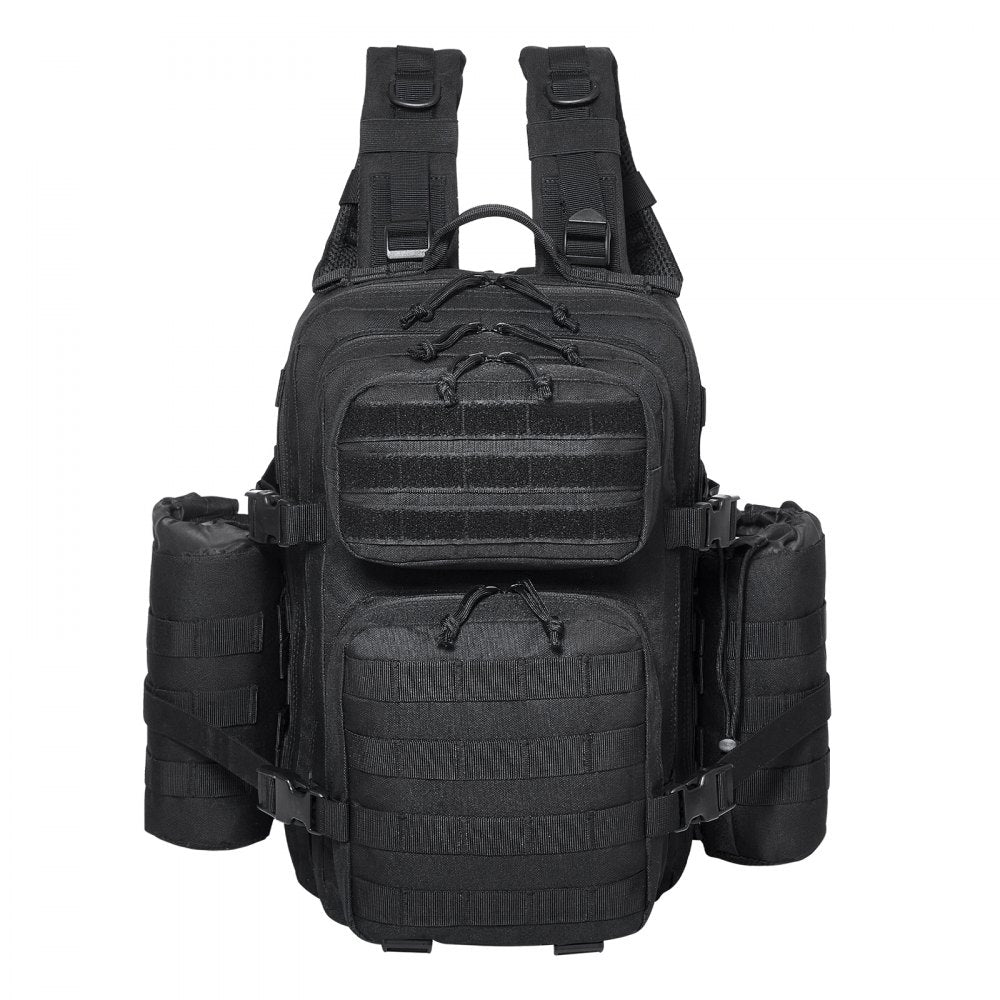Tactical Backpack, 25L Military Tactical Backpack with Molle Design & 3 Compartments, Army Assault Pack Bag for Men and Women, Range Gear Backpack for Outdoor Adventure, Hiking, Hunting, Black