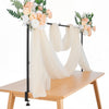 VEVOR Over The Table Rod Stand with Clamps, 13"-42" Tall & 28"-98" Length Adjustable, Metal Table Arch Stand, Tabletop Balloon Arch Frame for Wedding Birthday Party Christmas Decorations, Black