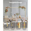 VEVOR Over The Table Rod Stand with Clamps, 13"-42" Tall & 28"-98" Length Adjustable, Metal Table Arch Stand, Tabletop Balloon Arch Frame for Wedding Birthday Party Christmas Decorations, Gold