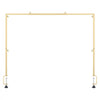 VEVOR Over The Table Rod Stand with Clamps, 13"-42" Tall & 28"-98" Length Adjustable, Metal Table Arch Stand, Tabletop Balloon Arch Frame for Wedding Birthday Party Christmas Decorations, Gold