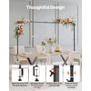 VEVOR Over The Table Rod Stand with Clamps, 13"-42" Tall & 28"-98" Length Adjustable, 2 Packs Table Arch Stand, Tabletop Balloon Arch Frame for Wedding Birthday Party Christmas Decorations, Black