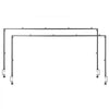 VEVOR Over The Table Rod Stand with Clamps, 13"-42" Tall & 28"-98" Length Adjustable, 2 Packs Table Arch Stand, Tabletop Balloon Arch Frame for Wedding Birthday Party Christmas Decorations, Black