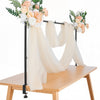 VEVOR Over The Table Rod Stand with Clamps, 13"-42" Tall & 28"-98" Length Adjustable, 2 Packs Table Arch Stand, Tabletop Balloon Arch Frame for Wedding Birthday Party Christmas Decorations, Black
