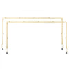 VEVOR Over The Table Rod Stand with Clamps, 13"-42" Tall & 28"-98" Length Adjustable, 2 Packs Table Arch Stand, Tabletop Balloon Arch Frame for Wedding Birthday Party Christmas Decorations, Gold