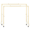 VEVOR Over The Table Rod Stand with Clamps, 13"-42" Tall & 28"-98" Length Adjustable, 2 Packs Table Arch Stand, Tabletop Balloon Arch Frame for Wedding Birthday Party Christmas Decorations, Gold