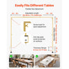 VEVOR Over the Table Rod Stand with Clamps, Adjustable 28"-98" Length & 13"-42" Height, Table Arch Stand with Floral Accessories, Gold Balloon Frame for Wedding Birthday Party Christmas Decoration