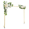 VEVOR Over the Table Rod Stand with Clamps, Adjustable 28"-98" Length & 13"-42" Height, Table Arch Stand with Floral Accessories, Gold Balloon Frame for Wedding Birthday Party Christmas Decoration