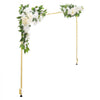 VEVOR Over the Table Rod Stand with Clamps, Adjustable 28"-98" Length & 13"-42" Height, Table Arch Stand with Floral Accessories, Gold Balloon Frame for Wedding Birthday Party Christmas Decoration